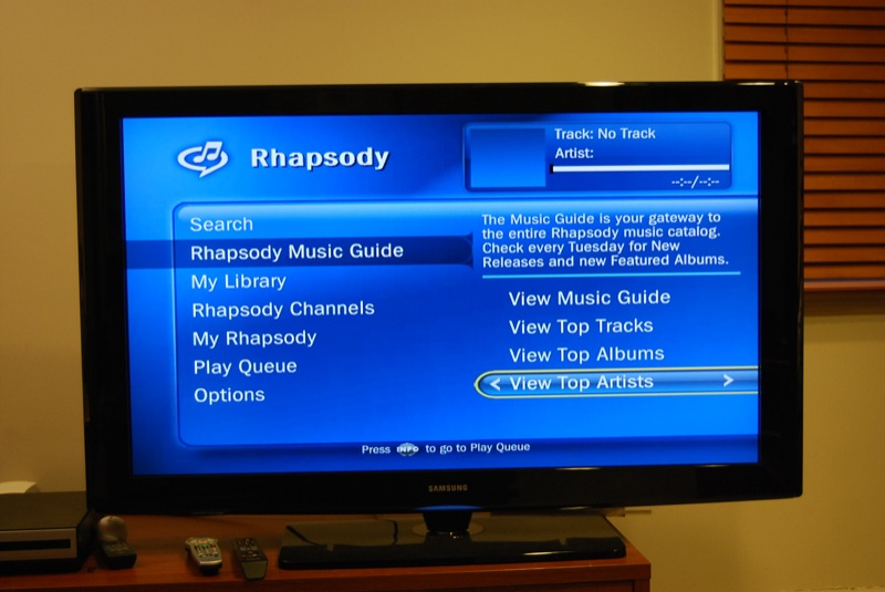 Illustration for article titled TiVo Rocks the Rhapsody Music Service